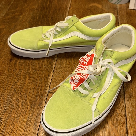 NWT Vans Scarpa Bassa Old Skool Lime Shoes Sizes M9.5 W11 - Picture 4 of 6
